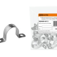 Скоба металлическая 2-х лапковая с внутр. d 14-15 мм (100шт) TDM
