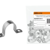 Скоба металлическая 2-х лапковая с внутр. d 16-17 мм (100шт) TDM