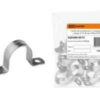 Скоба металлическая 2-х лапковая с внутр. d 19-20 мм (100шт) TDM