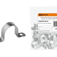 Скоба металлическая 2-х лапковая с внутр. d 21-22 мм (100шт) TDM