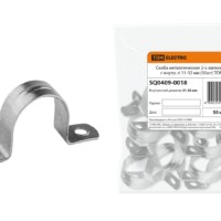 Скоба металлическая 2-х лапковая с внутр. d 31-32 мм (50шт) TDM