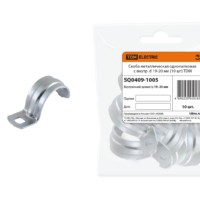 Скоба металлическая однолапковая с внутр. d 19-20 мм (10 шт) TDM