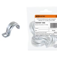 Скоба металлическая однолапковая с внутр. d 21-22 мм (10 шт) TDM