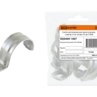 Скоба металлическая однолапковая с внутр. d 25-26 мм (10 шт) TDM