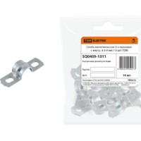 Скоба металлическая 2-х лапковая с внутр. d 8-9 мм (10 шт) TDM