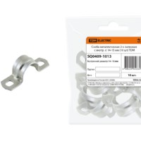 Скоба металлическая 2-х лапковая с внутр. d 14-15 мм (10 шт) TDM