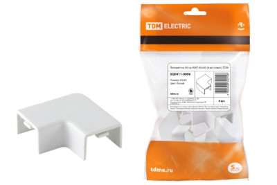 Поворот на 90 гр. КМП 60×40 (4 шт./комп.) TDM