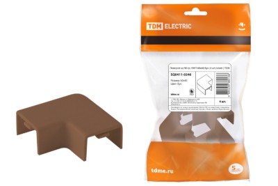 Поворот на 90 гр. КМП 60×40 бук (4 шт./комп.) TDM