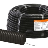 Гофротруба ПНД для кабеля d40мм с протяжкой 25м лёгкая черная TDM SQ0413-0005