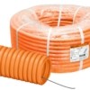 Гофротруба ПНД для кабеля d63мм с протяжкой 15м лёгкая оранжевая TDM SQ0413-0017