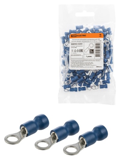 Наконечник кабельный НКи с легким вводом проводника 2,5-4 100шт/уп TDM