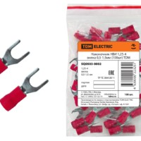 Наконечник кабельный НВИ 1,25-4 вилка 0,5-1,5мм 100шт/уп TDM