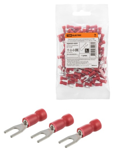 Наконечник кабельный НВИ с легким вводом проводника 1,5-3 100шт/уп TDM