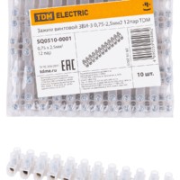 Зажим винтовой ЗВИ-3 0,75-2,5мм2 12пар TDM