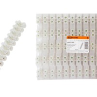 Зажим винтовой ЗВИ-100 полипропилен 6-25мм2 12пар 100°С белый TDM