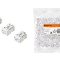 Клемма пружинная соединительная КСПн2-L+N, 16 A, с монтажной ножкой TDM