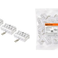 Клемма пружинная соединительная КСПнз5-3L+N+PE, 16 A, с монтажной ножкой и заземлением под винт TDM