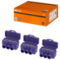 Клемма винтовая изолированная КВИ-3 для Al и Cu проводов (6,0мм2) фиолетовая TDM