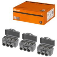 Клемма винтовая изолированная КВИ-3 для Al и Cu проводов (6,0мм2) серая TDM