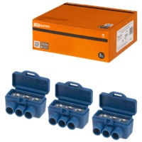 Клемма винтовая изолированная КВИ-3 для Al и Cu проводов (6,0мм2) синяя TDM