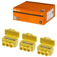 Клемма винтовая изолированная КВИ-3 для Al и Cu проводов (6,0мм2) желтая TDM