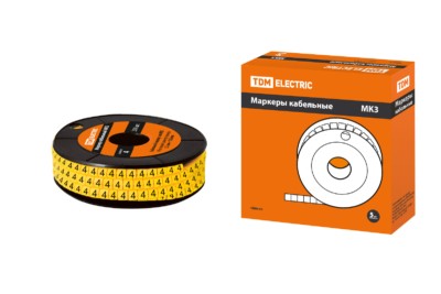 Маркер МК3 – 6мм символ “4” 350шт/ролл TDM