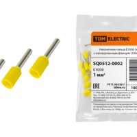 Наконечник кабельный НШви Е1008 1мм2 100шт/уп TDM