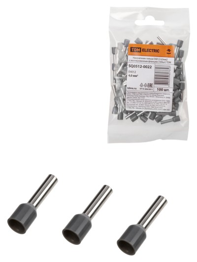 Наконечник кабельный НШви Е4012 4,0мм2 100шт/уп TDM