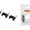 Скоба 10мм плоская пластиковая (черная) (50шт) TDM