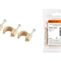 Скоба 10мм круглая пластиковая (сосна) (50шт) TDM