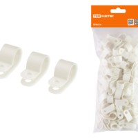 Скоба нейлоновая крепежная СКН-6 белая (100 шт) TDM