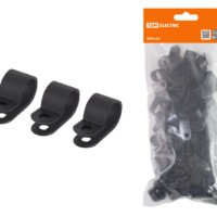 Скоба нейлоновая крепежная СКН-12 черная (100 шт) TDM