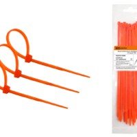 Хомут нейлоновый 4.8х400мм (оранжевый) (25 штук) TDM