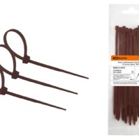 Хомут нейлоновый 2.5х100мм (венге) (25 штук) серия “ЭКО” TDM