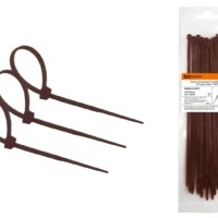 Хомут нейлоновый 3.6х200мм (венге) (25 штук) серия “ЭКО” TDM
