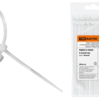 Хомут нейлоновый с монтажным отверстием 4,3х200 мм (белый) (100шт) TDM