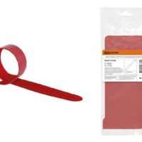Хомут-липучка ХЛ 12х135 мм красный (20 шт) TDM