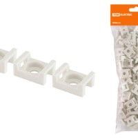 Площадка монтажная с отверстием 23х16 под хомуты белая (100шт) TDM