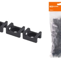 Площадка монтажная с отверстием 23х16 под хомуты черная (100шт) TDM