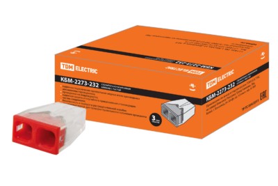 Клемма СМК зажимная 2.5мм2 с пастой TDM