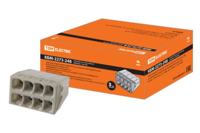 Клемма СМК зажимная 2.5мм2 с пастой TDM