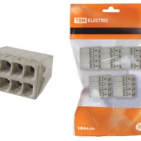 Клемма СМК зажимная 2.5мм2 с пастой 5шт/уп TDM