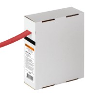 Термоусаживаемая трубка ТУТнг 12/6 красная в коробке (10 м/упак) TDM