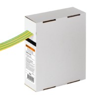 Термоусаживаемая трубка ТУТнг 16/8 желто-зеленая в коробке (10 м/упак) TDM