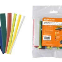 Термоусаживаемая трубка ТУТнг 4/2, 6/3, 8/4, 10/5, 12/6 набор (7 цветов по 1 шт. 100мм) TDM