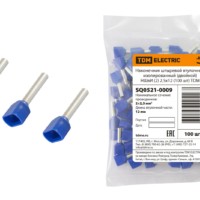 Наконечник кабельный НШвИ двойной 2 2,5х12 синий 100шт/уп TDM