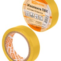 Изолента ПВХ 0,13х15мм Желтая 5м TDM