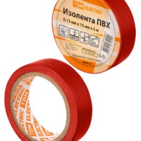 Изолента ПВХ 0,13х15мм Красная 5м TDM