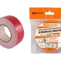 Двухсторонняя вспененная клейкая лента ширина 25 мм длина 2 м TDM