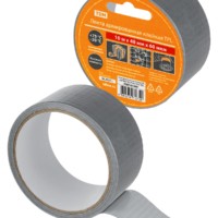 Лента армированная клейкая TPL, серебристая, 48 мм х 10 м TDM